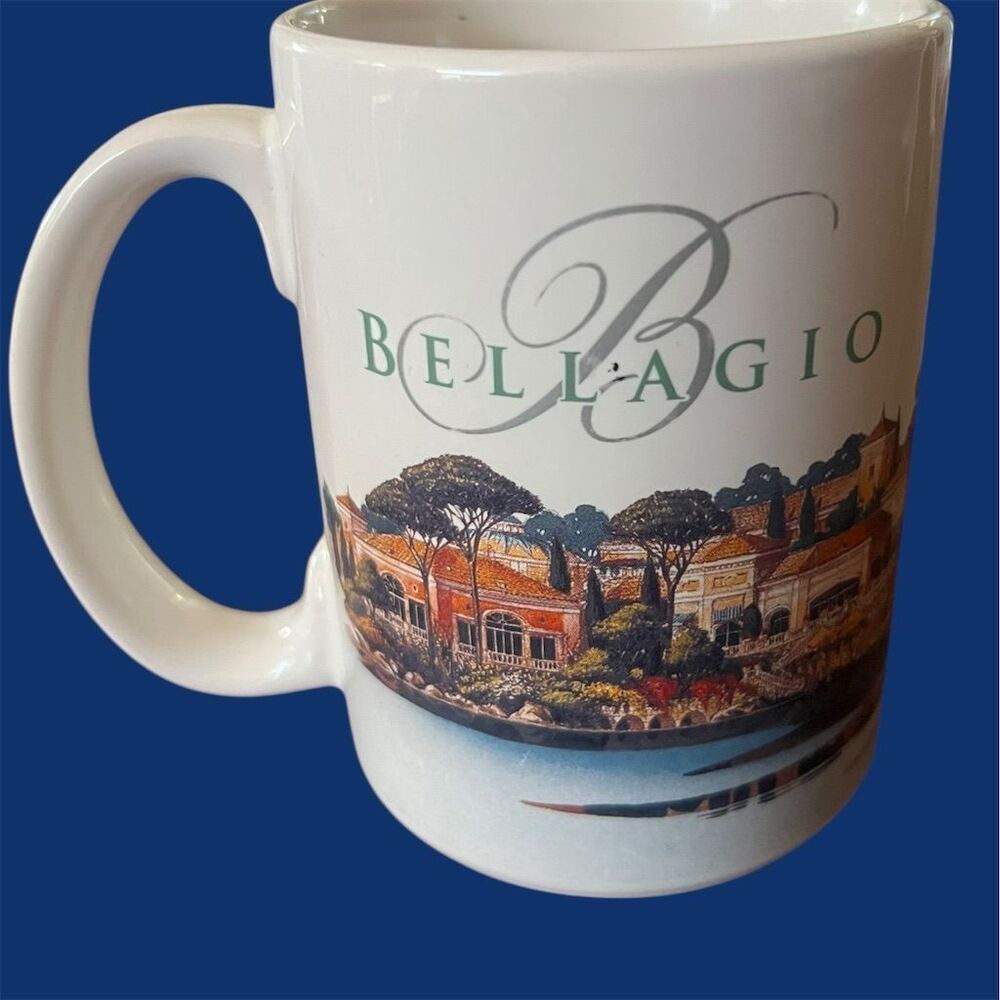 RARE Bellagio Hotel Casino Las Vegas Strip Souvenir Ceramic Coffee Mug